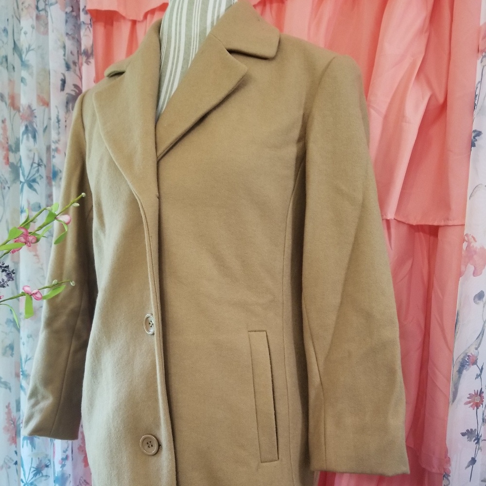 🌻🌺🌻VINTAGE JONATHAN MICHAEL LAMBSWOOL LONG COAT - Picture 3 of 7